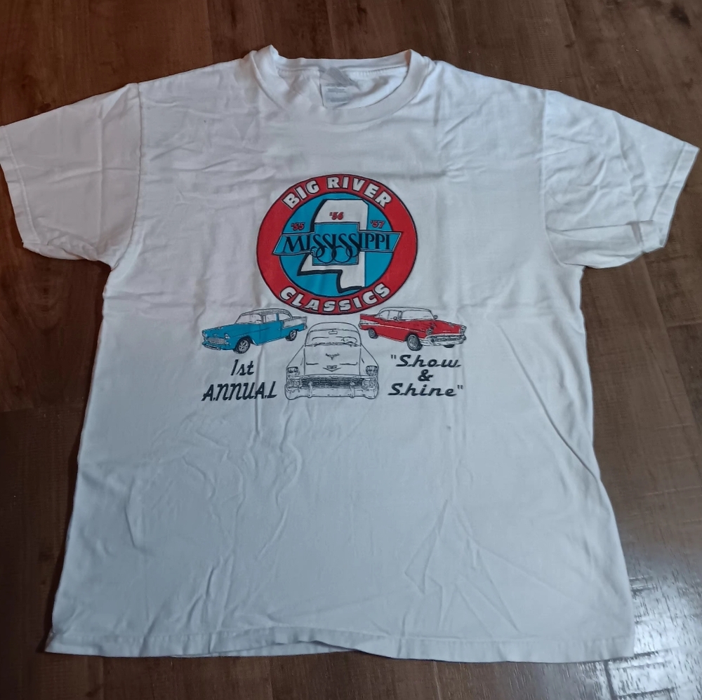 Vintage 90's Car Show Tshirt Short Sleeve Size Large